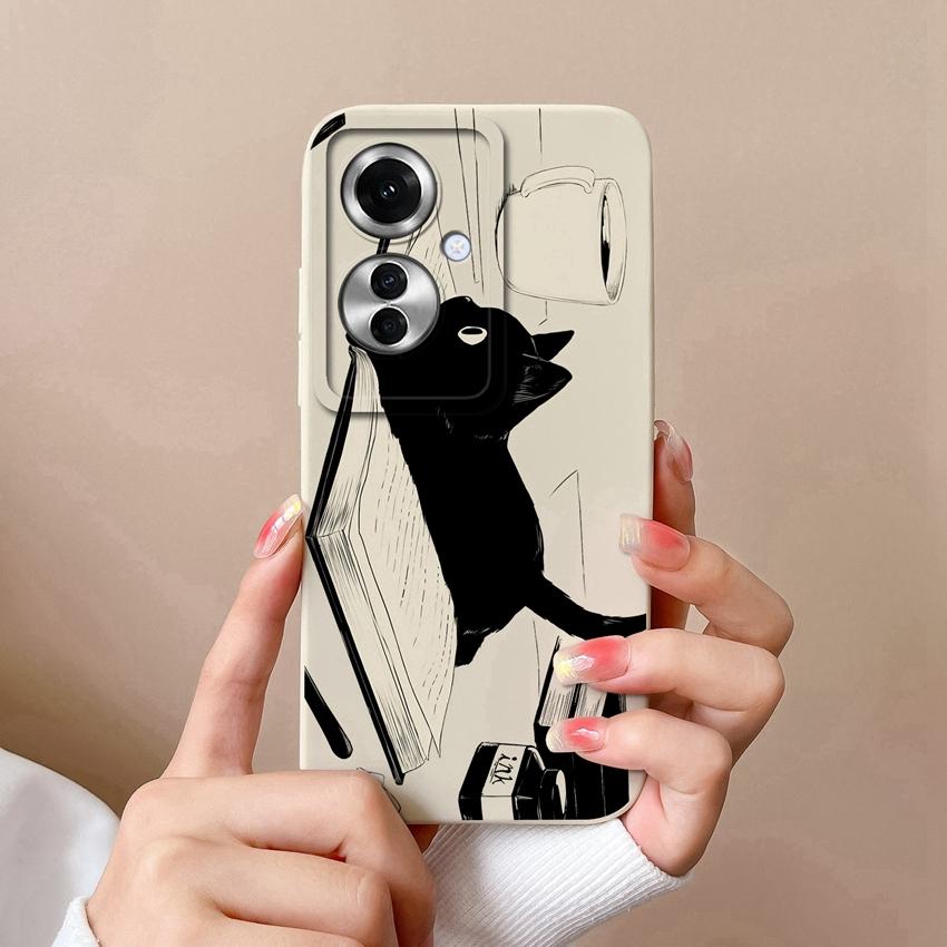 Sacs pour téléphone pour Oppo F25 Pro F23 Realme C20 C25 C30 C31 C33 C35 Narzo N53 N63 Motif Arbre de Coco de Plage Étui de Protection en Silicone Liquide pour Coque Oppo