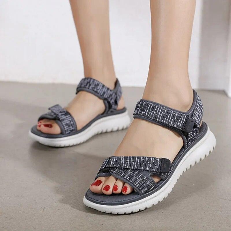 2026 Fashion Sandals Women Summer Shoes Soft Comfortable Summer Holiday Flat Ladies Sandal Plus Size 42