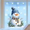 Christmas Window Sticker Removable Waterproof PVC Xmas Snowman Static Glass Cling Holiday Party Decoration Decal