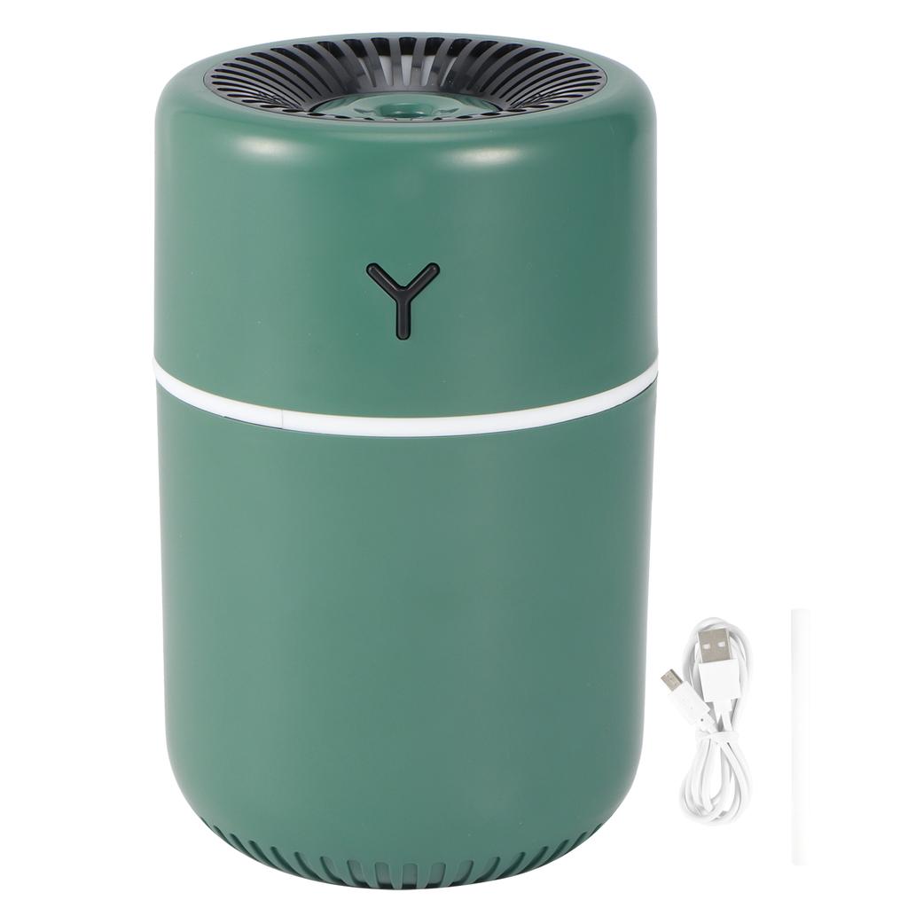 260ml Mini Desktop USB Rechargeable Humidifier with Colorful Ambient Light for Home UseGreen