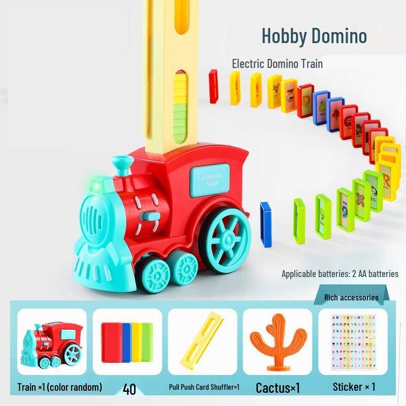 

Электрический поезд-домино - Автоматическая раскладка карт, Развивающие строительные блоки для детей Standard