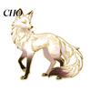 Sweaters Badge Brooch Pin Cartoon Fox Design Zinc Alloy UV Jewelry Printing Suits Coats Versatile Practical Accessories Animal