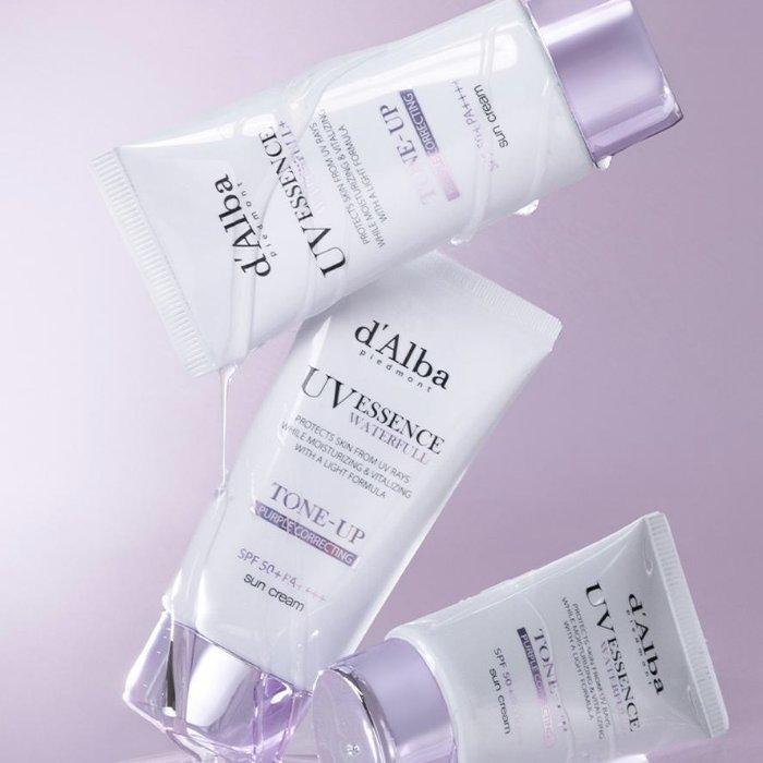 d'Alba Waterfull UV Essence Tone Up Sun Cream #Purple SPF 50+ PA++++ 50ml