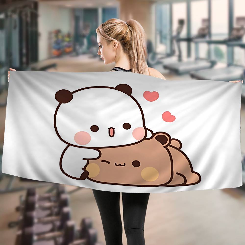 1 Stück Bubu Und Dudu Niedliches Cartoon Anime Strand Schwimmtuch Weiches Saugfähiges Waschlappen Kindergeschenke Für Kinder Reise Camping Fitnessstudio