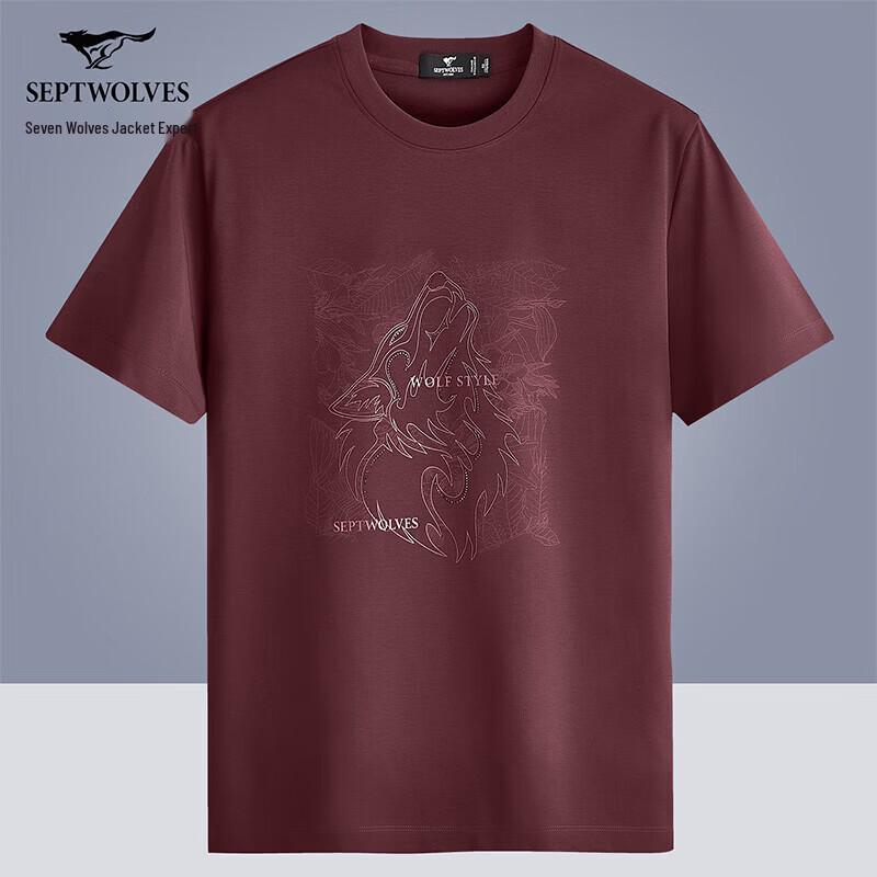

Septwolves Men s Antibacterial Short Sleeve Round Neck T-Shirt 175/92A