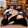 Juego de Ropa de Cama con Estampado de Lady Gaga de 3 Piezas Sábana y Fundas de Almohada Para Dormitorio Interior