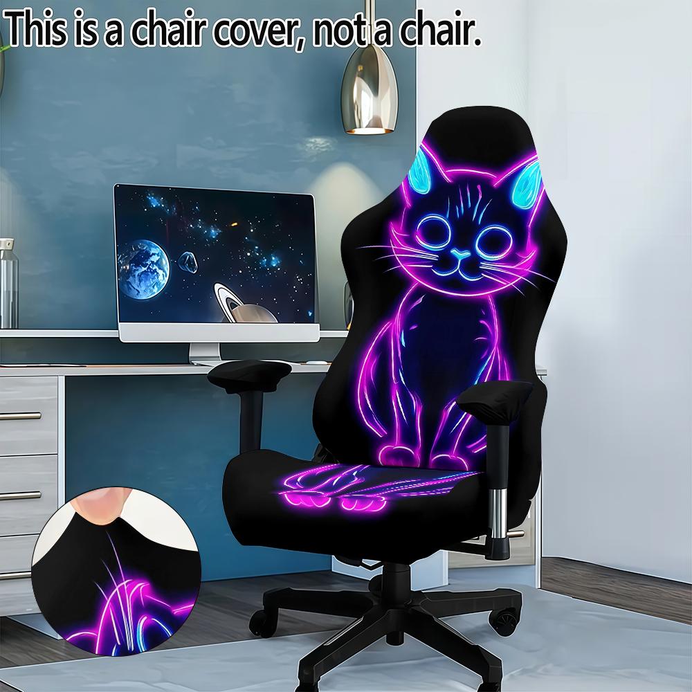 Fashion Print Gaming Seat Cover Backrest Cover Anti Dirty Protector Stretch Sports Computer Chair Cover Office Home Decoration