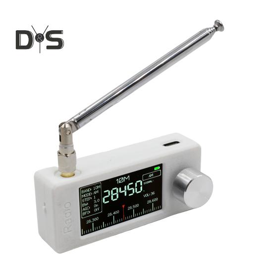 0,5-108 MHz Tragbares Mini-Radio mit 1,9-Zoll-IPS-Bildschirm LSB/USB/AM/FM Mini-Taschenradio Allband-Radioempfänger mit Antenne