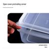 ZISIZ Square Plastic Food Storage Container with Lid