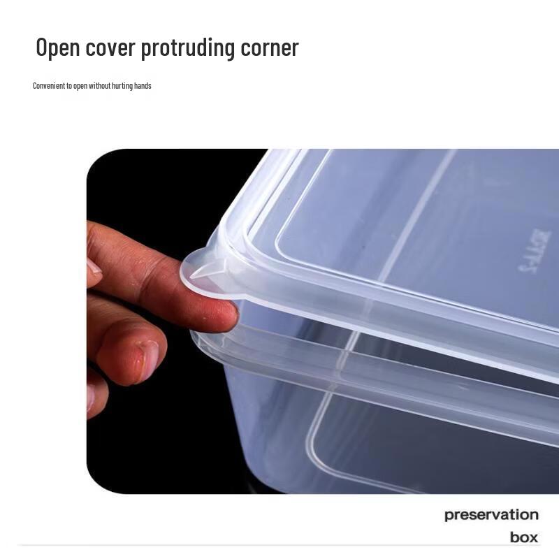 ZISIZ Square Plastic Food Storage Container with Lid