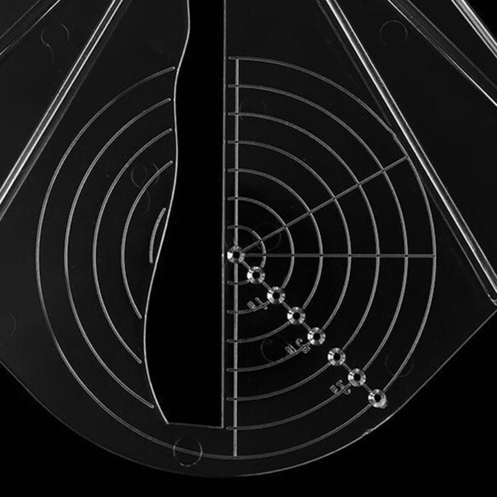 Transparent Center Finder for Square, Round, Octagon and Hexagon Shaped Material Woodworkers Measuring Tools