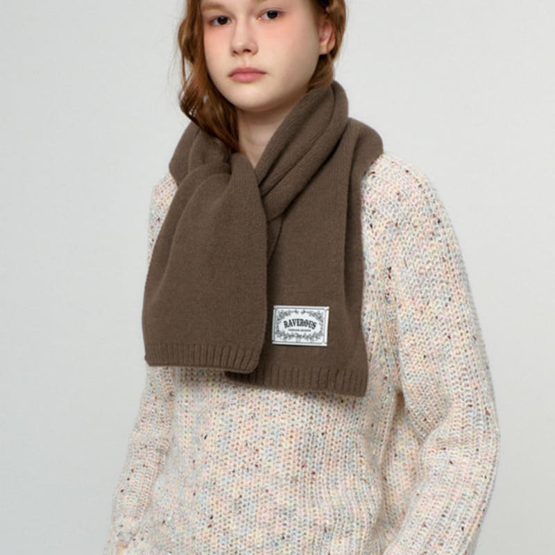 RAVEROUS Basic Plain Muffler_Brown