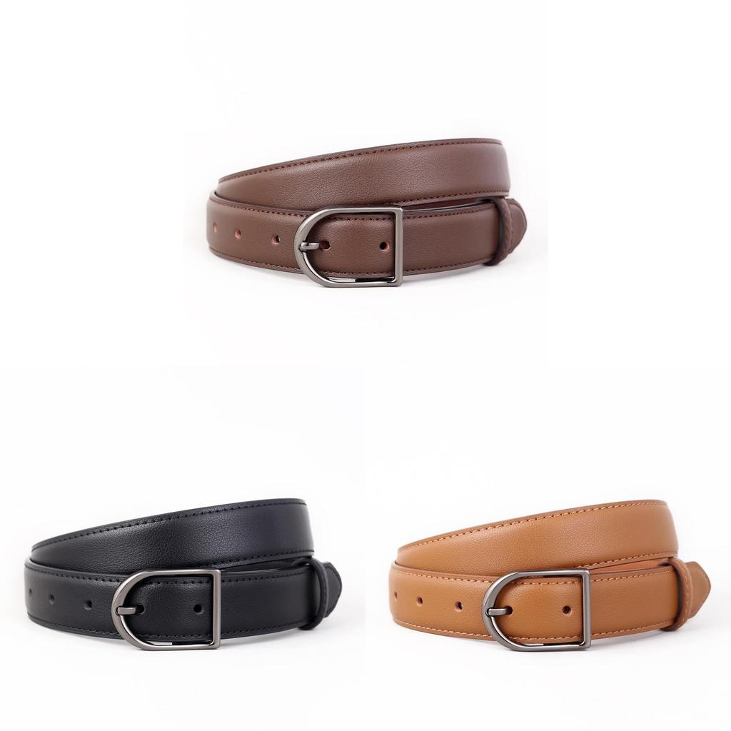 Genuine Leather Womens Belt With Metal Pin Buckle For Casual Or Office Wear