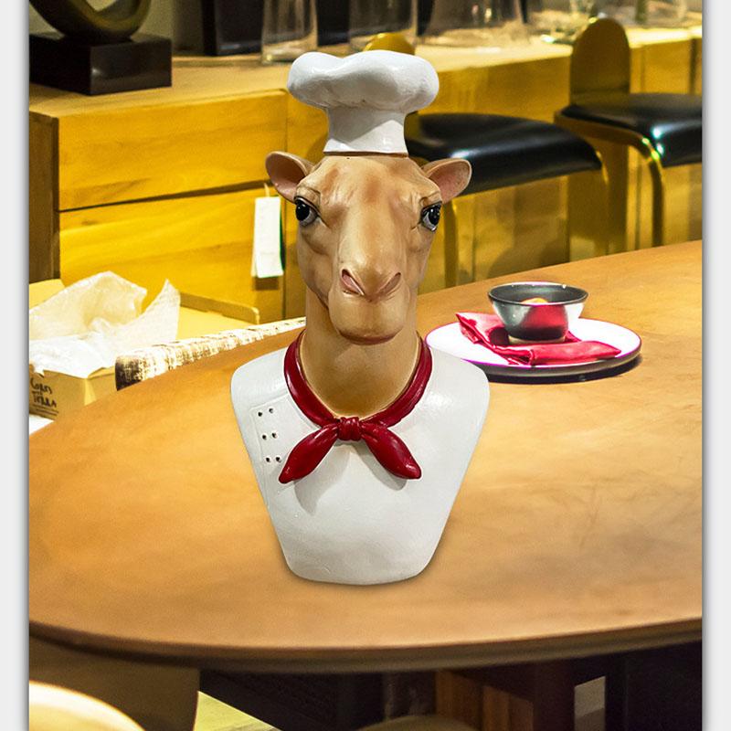 Animal Statue Hippo Sheep Ornaments Deer Horse Figurine Abstract Geometric Style Resin Sculpture Home Office Desktop Gift
