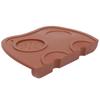 Silicone Coffee Tamper Pad Anti Slip Soft Tamper Mat Heat Resistant Corner Tamping Mat for HomeBrown