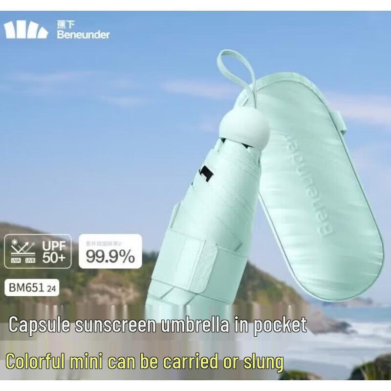 Beneunder Capsule Five-Fold UV Sun & Rain Umbrella
