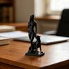 3D Printed Women And Dog Figurine, Egyptian Goddess Dog Sculpture, Collectible Tabletop Statue for Living Room Bedroom Bookshelf, Desk Decor