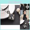 Stylish Geometric Crystal Pendant Long Necklace For Women Perfect For Winter Outfits