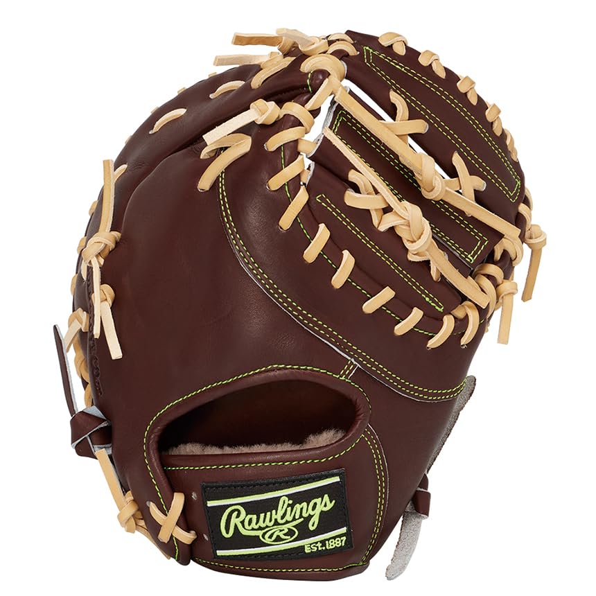 Rawlings PREMIUM GH5HPKO5 Baseball First Throw HOH® Glove, Hardball, Base, Espresso, 11.75 Inches, Right-Handed