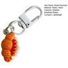 Keychain Pendant 1:1 Realistic Breakfast Food Shape Bag Charm Portable Resin Keyring with Metal Buckle
