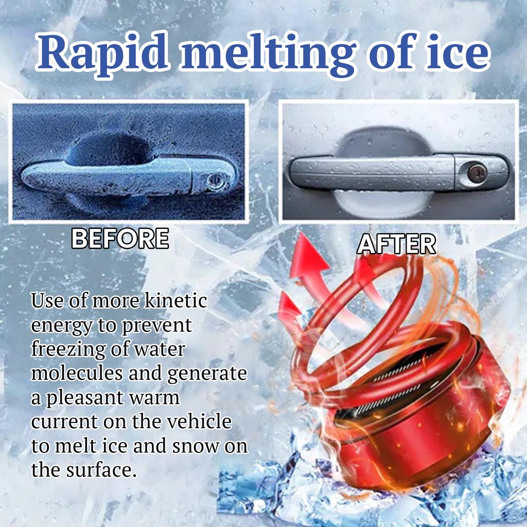 Portable Dynamic Molecular Heater Solar Powered Windshield Defroster Snow Remove Mini Car Perfume Diffuser Molecular Heater