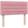 Box Spring Bed with Mattress Pink 80 x 220 cm Velvet