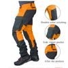 Men's Slim Fit Outdoor Sports Motorcycle Casual Multi-Pocket Color Block Overalls
