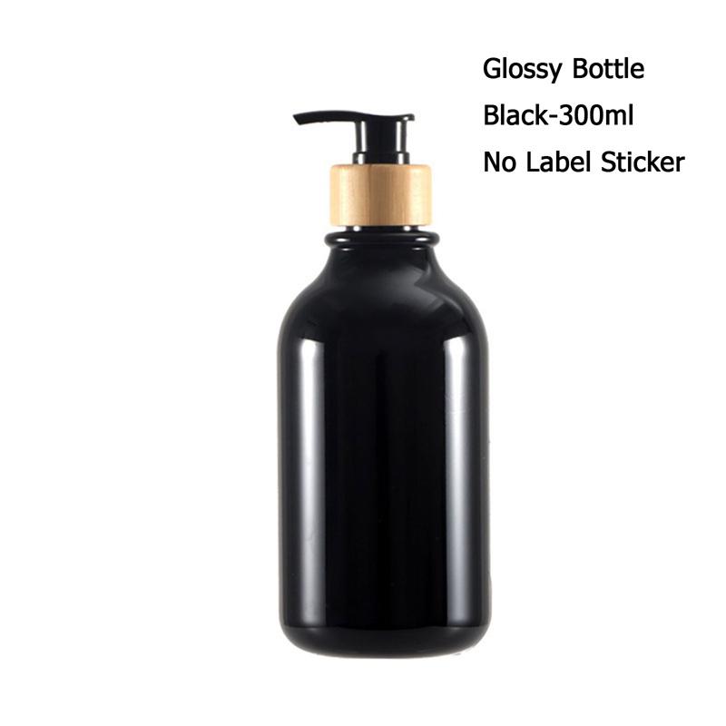 300ml Soap Pump Dispenser Bathroom Shampoo Shower Gel Wood Pump Empty Bottle Kitchen Refillable Hand Soap Lotion Container