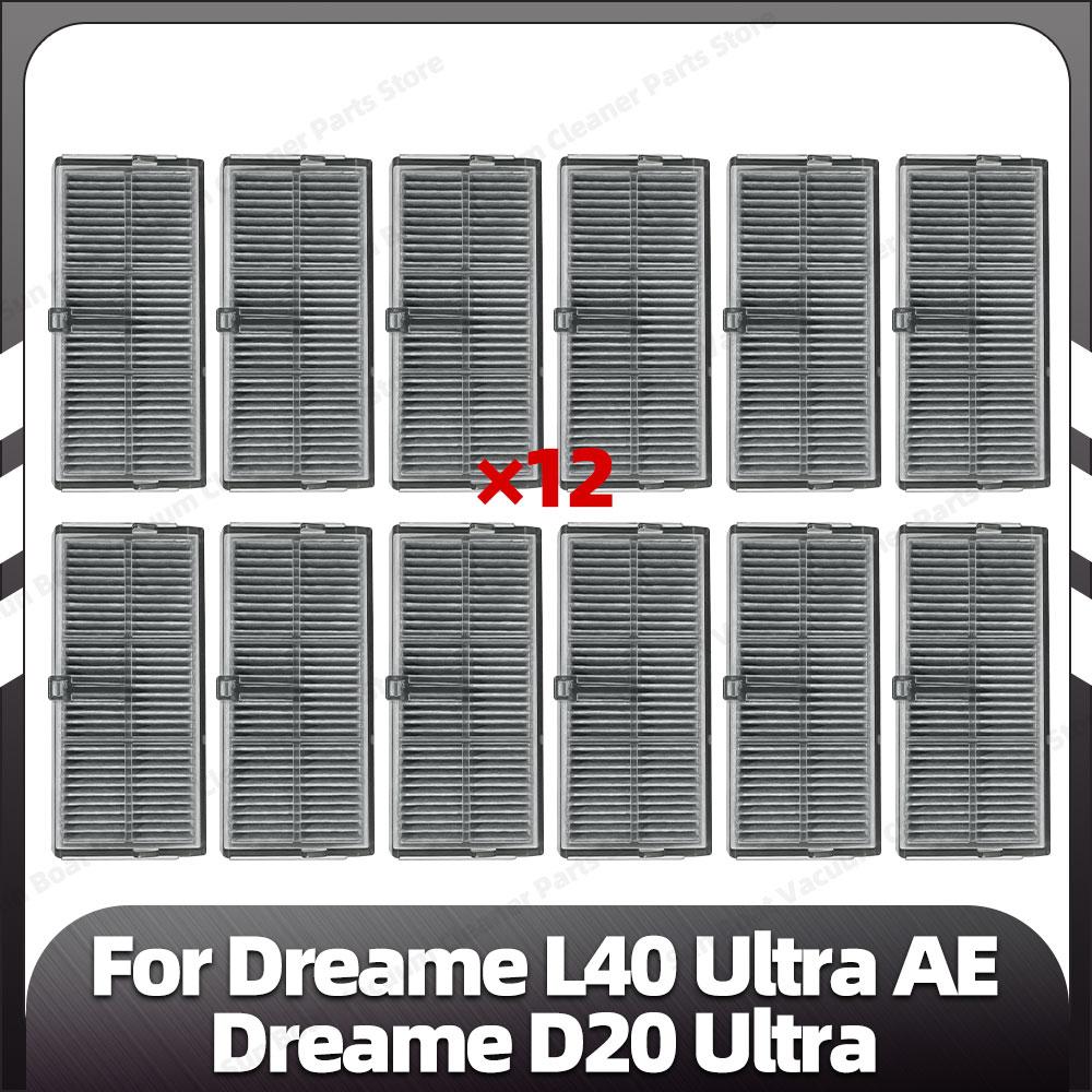 Compatible for Dreame L40 Ultra AE / Dreame D20 Ultra Replacement Main Side Brush HEPA Filter Mop Pad Dust Bag Spare Parts