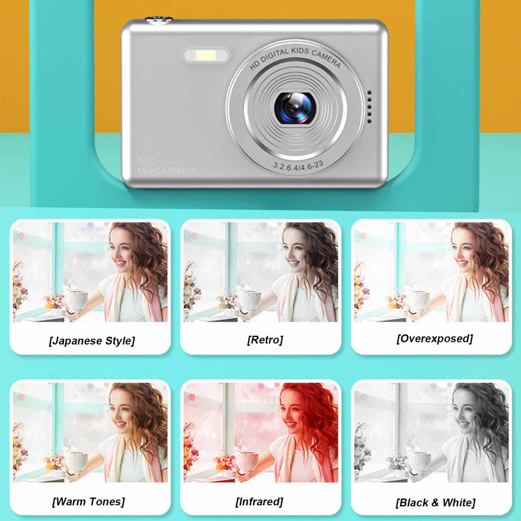 4K Digital Camera 48MP High Resolution Digital Point and Shoot Camera for Kids Starter Children Student Girl Boy