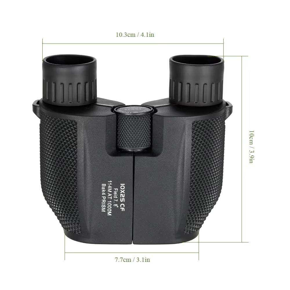 10×25 Binoculars Telescope Ipx4 Waterproof Bak4 Prism Fmc Coating For Mountain Climbing Hunting Hiking Sightseeing