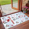 Tapis Carré Personnalisé avec Nom Imprimé de Noël Tapis de Sol Doux Antidérapant Pour Chambre à Coucher Cadeau de Fête
