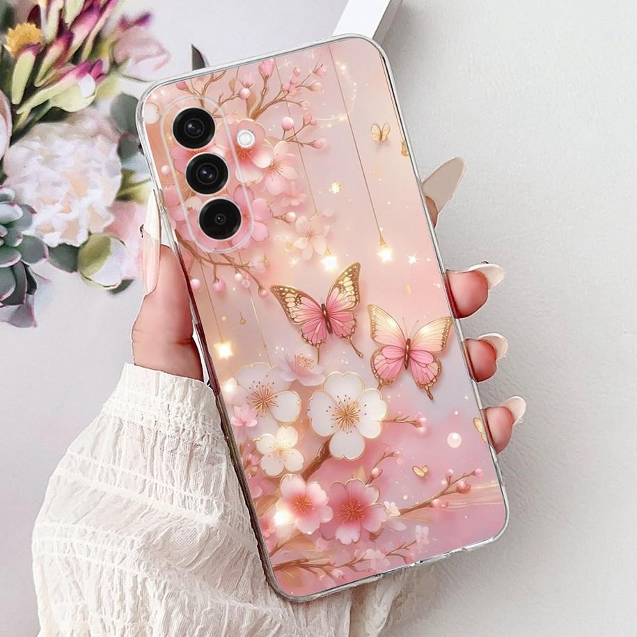 For Samsung Galaxy A56 5G Case SM-A566B Cover New Fashion Flower Butterfly Soft Silicone Phone Case For Galaxy A26 A36 5G Fundas