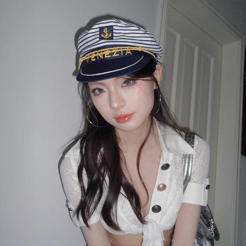 Adjustable Sea Captain Hat Sailors Hat Unisex Maritime Hat Stylish Seafaring Hat Costume Accessory Unisex