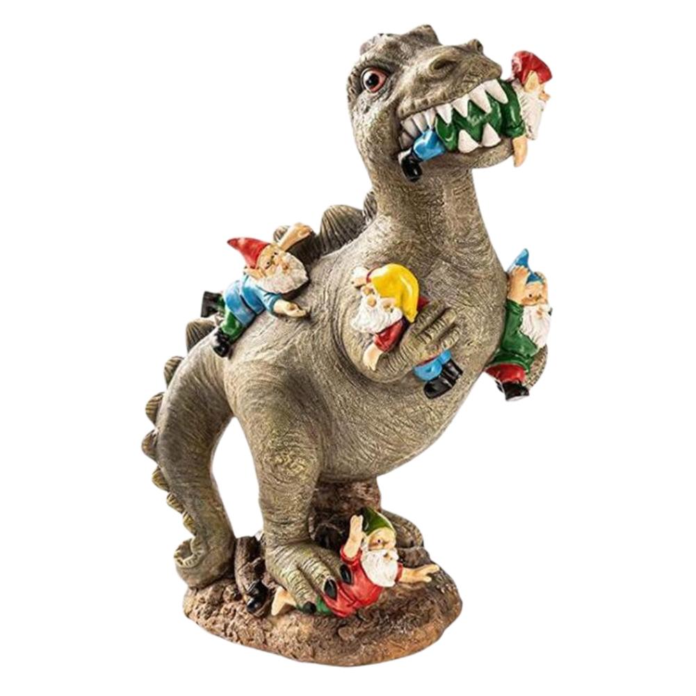 

Garden Dinosaur Statues Dwarfs Garden Gnome Dinosaur Statues Handicraft Weatherproof Creative Cute Christmas Party Decor красный