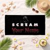 Scream (1) Custom Name Beach Towel Soft Towel Gift for Beach Pool Swimming Vacation