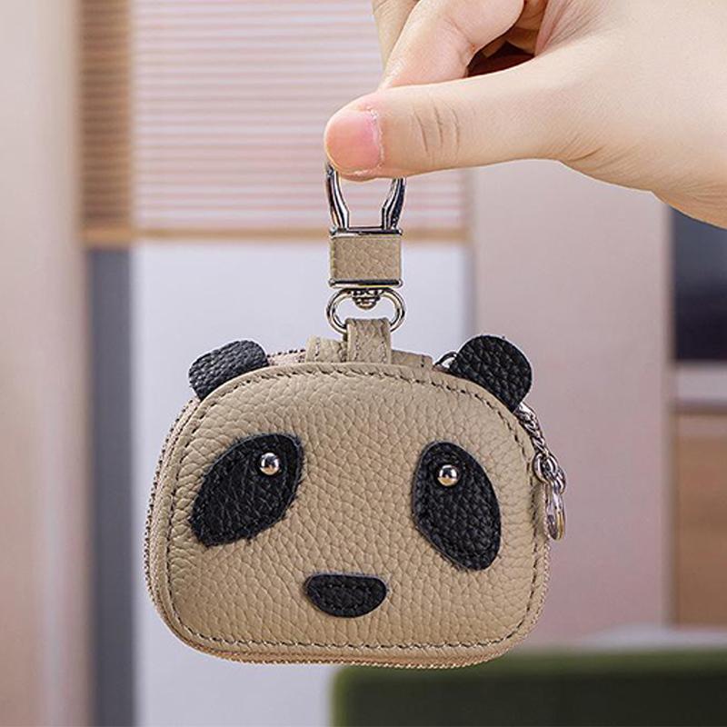 Creative Red Panda Bags Charm Cute Print Bluetooth Headset Case Premium Waist Key Bags Delicate Compact Lychee-pattern Mini Bags