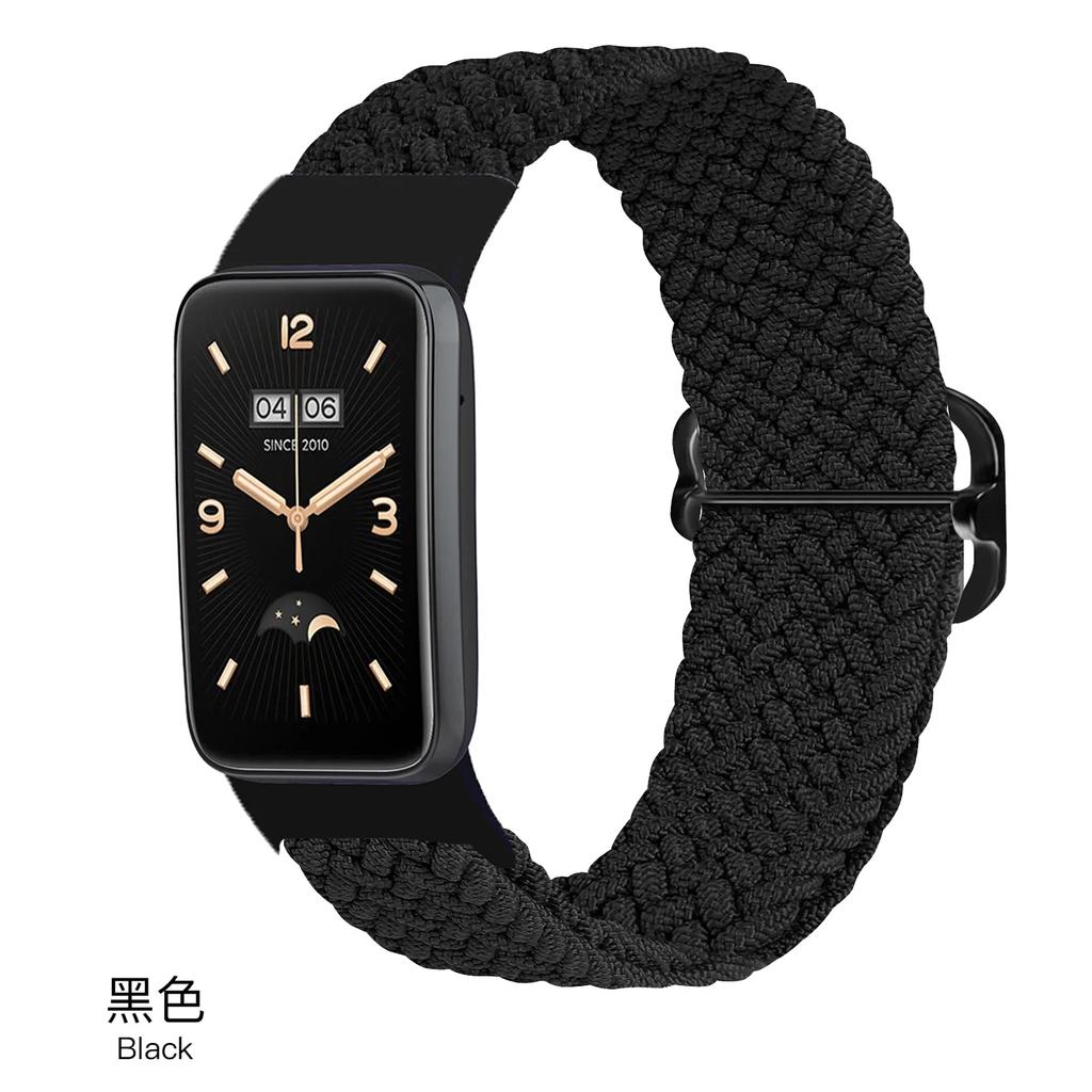 Nylonarmband für Xiaomi Mi Band 8 Pro, elastisch, verstellbar, geflochten, Solo-Loop, Ersatzarmband Correa für Redmi Watch 4 Armband