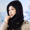 Women's Winter Plush Balaclava Hat - Windproof, Warm, Ear Protection, Plus Velvet Scarf for Electric Scooter Riding