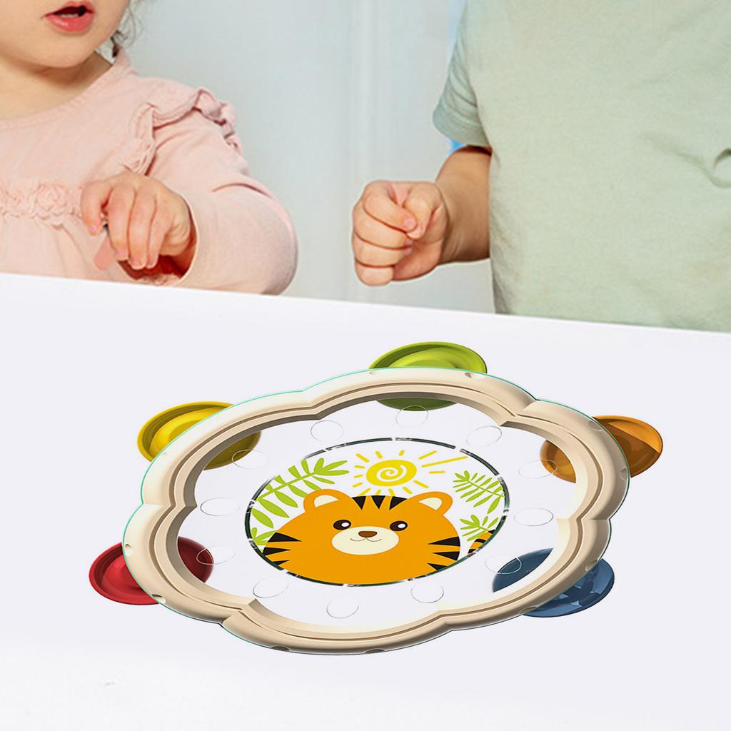 Cartoon Musical Hand Drum Rattle Children Toy For Early Childhood Development Safe Fine Motor Skill Percussion Toy