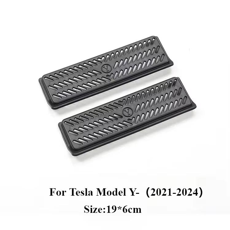 For Tesla Model Y Under-seat Air Vent Protection Cover Front Under-seat Air Vents ABS Covers Protection Car Accessories 2022