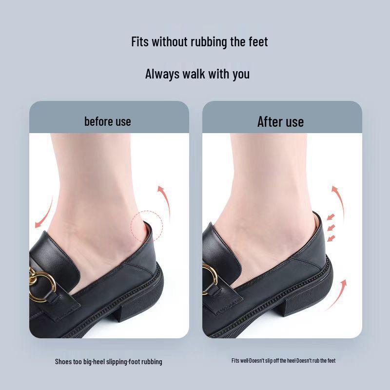 Men's Leather Heel Pad & Shoe Size Reducer: Anti-Wear, Anti-Slip Half Insole for Foot Pain Relief