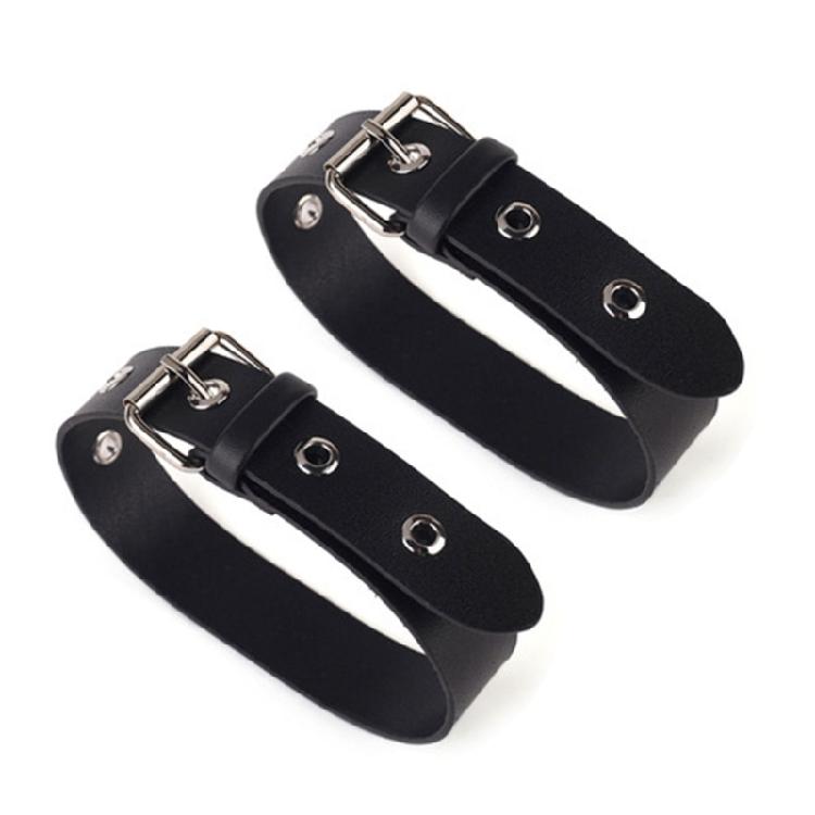 Outerwear Cuff Replacement Straps with PU Leather Look and Buckles Closure, 2 Pack Cuff Fasteners for Coat Sleeve Tightening Tasks