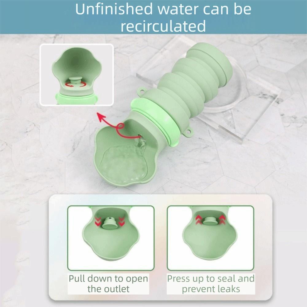 Silicone Collapsible Dog Water Bottle Food Grade Cat Water Bottle  Outdoor Dog Walking