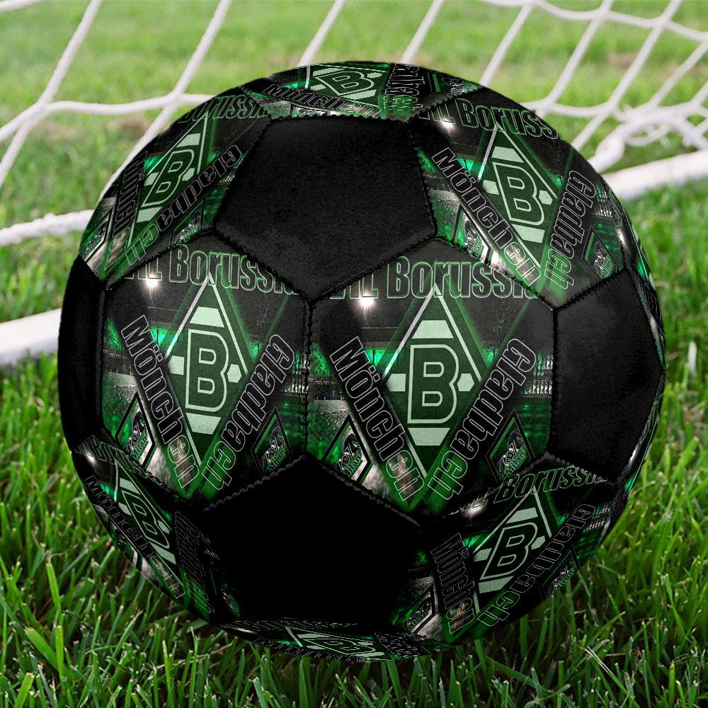 Pallone da Calcio Borussia Taglia 5 Colorato Cucito a Macchina PVC Pronto per la Competizione Resistente Alta Rimbalzabilità