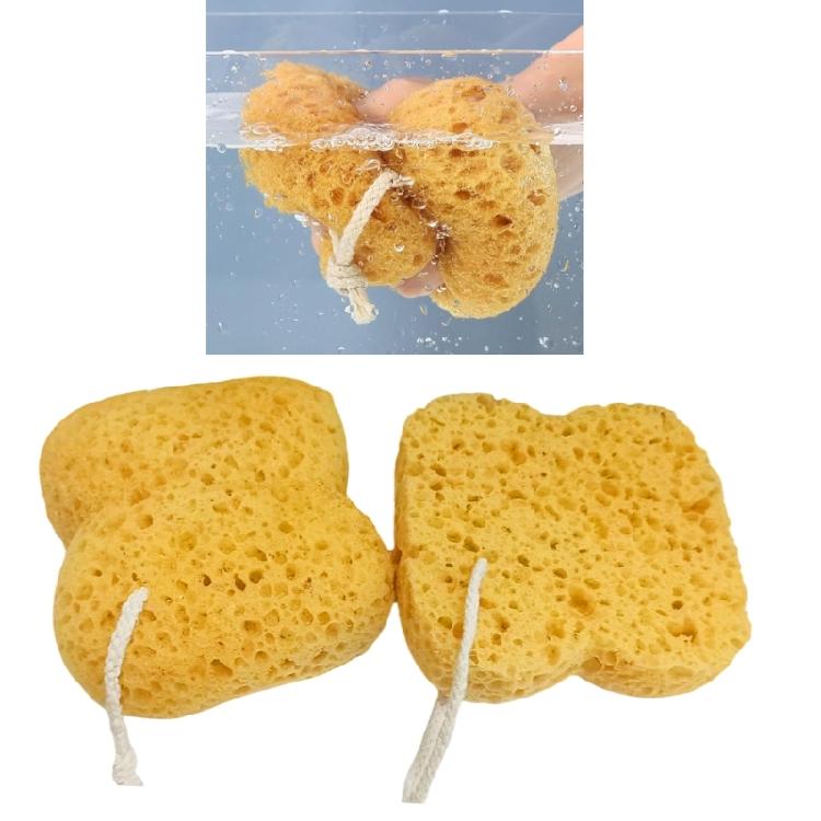 Two Large Bath Sponges for Deep Cleansing Exfoliating Body Loofah for Sensitives Skin and Everyday Use