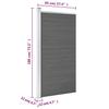 WPC Fence Panel 95 X 186 Cm Grey