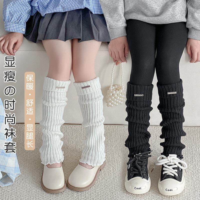 Children'S Striped Stacking Socks Cover Jk Calf Socks Autumn And Winter Leg Cover Thin Autumn And Winter Thermal Socks Girls' Socks