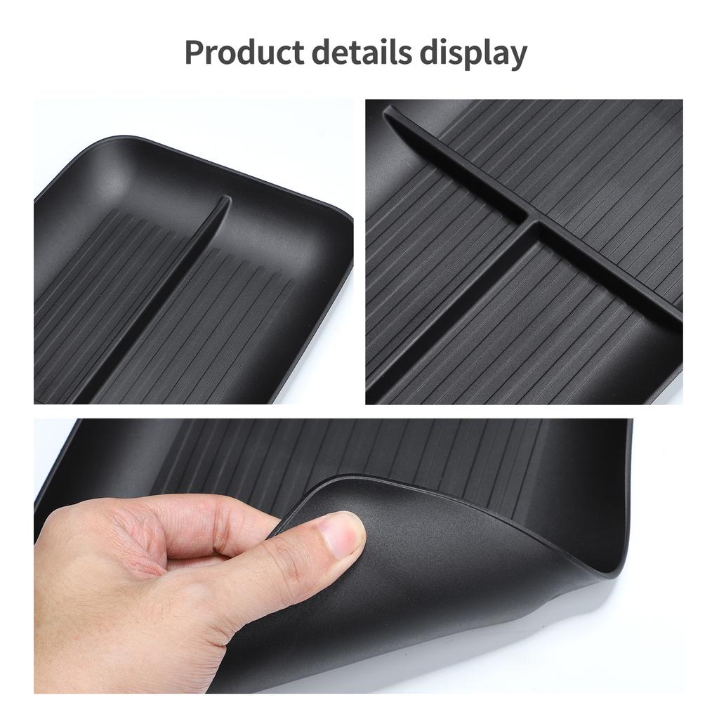 For NIO EL6 ES6 2025 2025 Center Console Storage Box TPE Car Central Lower Layer Tray Organizer Accessories Tidying