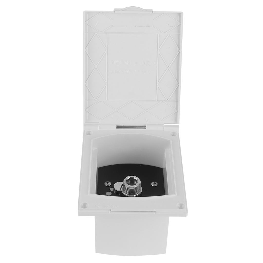 1 2in RV Exterior Shower Box Inlet and Outlet Interface White for Caravan RV Boat Motorhome Without Shower Hose Head